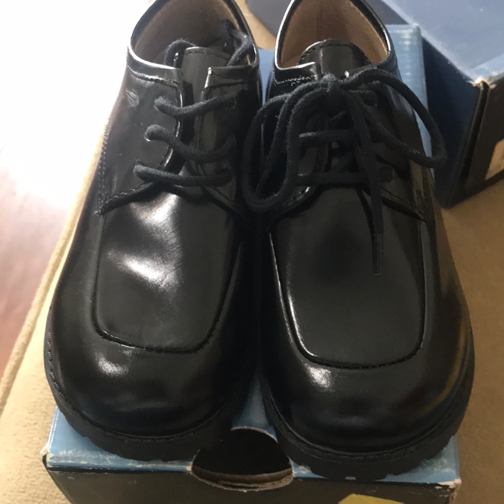 Toddler Boy Black Shoes, Laces